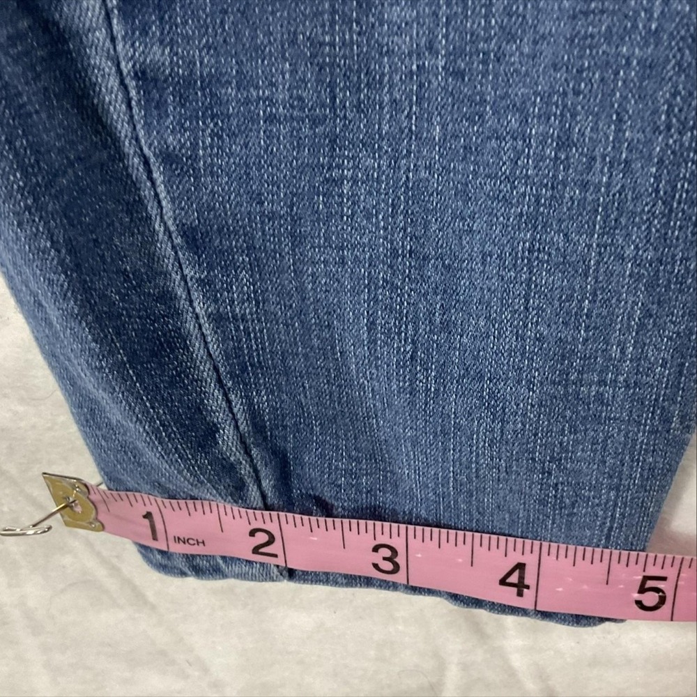Between Us Jeans Womens 14 Blue Medium Wash High Rise Distressed Skinny Stretch - Picture 6 of 10